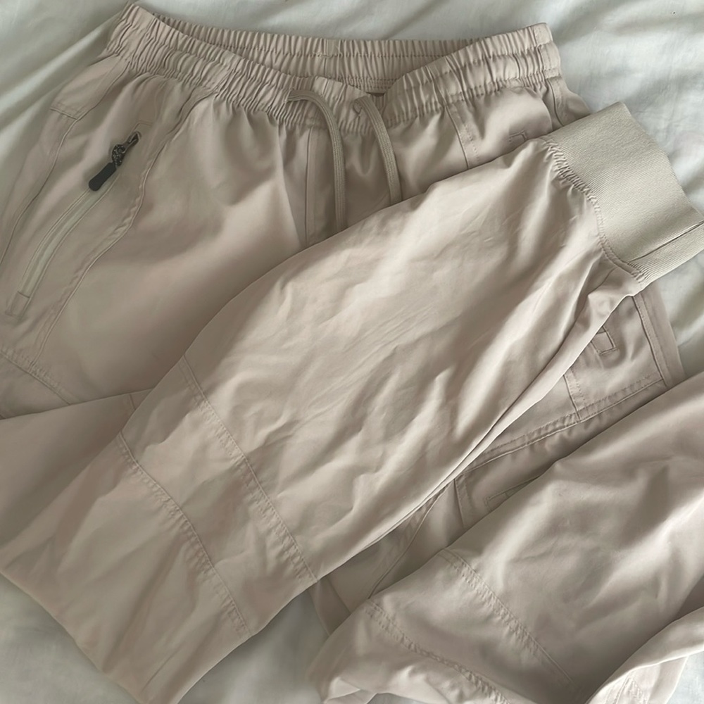 Cream Cargo Joggers